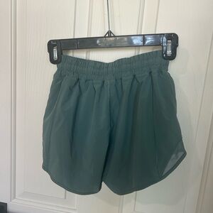 Lululemon Teal Athletic Shorts Lightweight Mid Rise